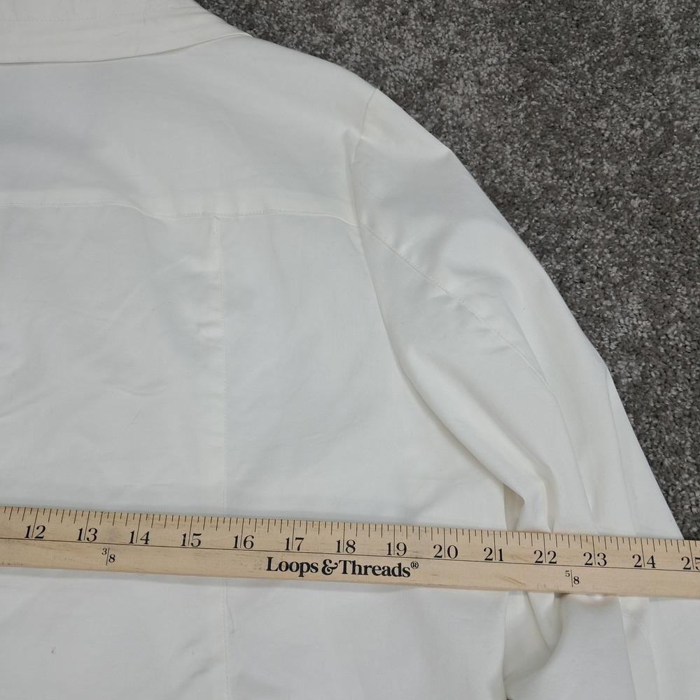 Studio Works Petite White Full Zip Drawstring Collar Utility Jacket PXL 7980 - Picture 7 of 8